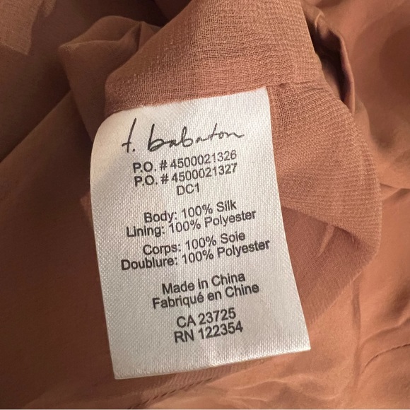 T. Babaton Aritzia 100% SILK MOD color block shift dress - Picture 8 of 8